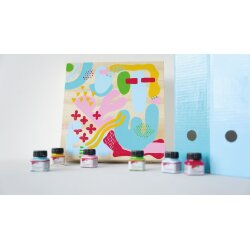 Acrylfarben, Glas