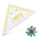 ARISTO TZ-Dreieck 22,5 cm mit Griff, Facette an Hypotenuse, Tuschenoppen (AR1650/3)