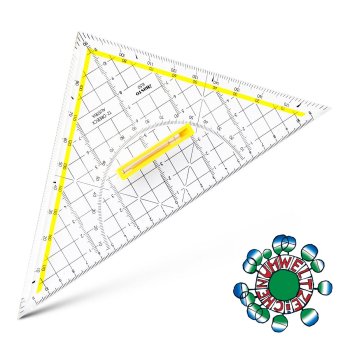 ARISTO TZ-Dreieck 25 cm mit Griff, Facette 3 Seiten,...