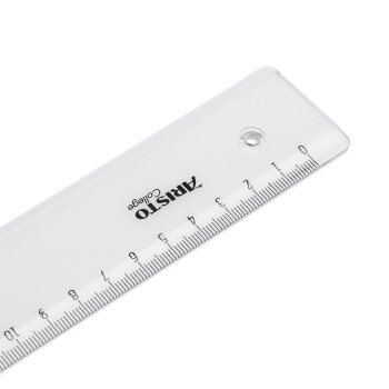 ARISTO College pravítko 30 cm, priehľadné, s fazetou, atramentový okraj (AR23030)
