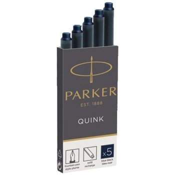 PARKER Quink Tintenpatrone schwarz-blau 5er