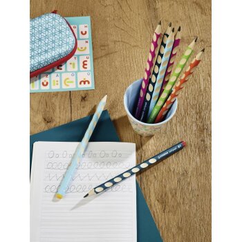 Ergonomischer Dreikant-Bleistift für Linkshänder - STABILO EASYgraph in pink - Einzelstift - Härtegrad B
