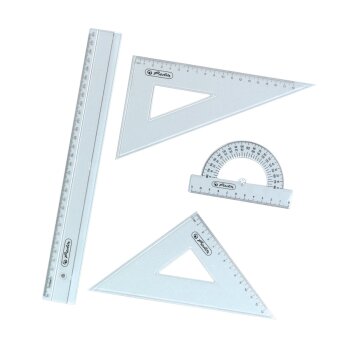 herlitz geometrická sada, 4-dielna - plastová