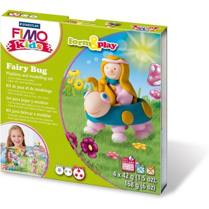 FIMO kids Modellier-Set Form & Play "Fairy Bug", Level 3