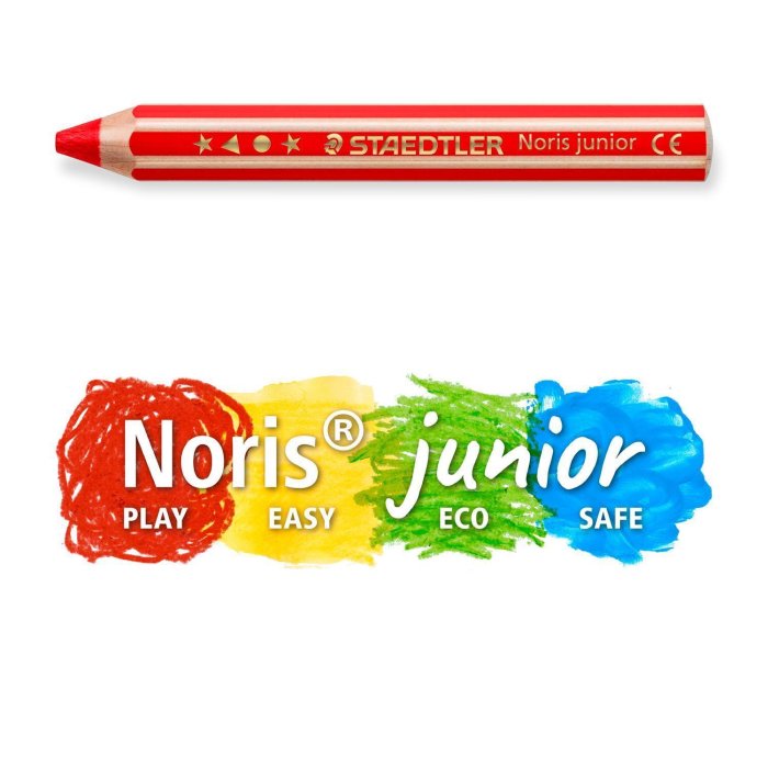 STAEDTLER 140 Noris junior - detská šesťhranná farbička - 12 rôznych farieb + strúhadlo