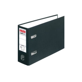 herlitz Ordner maX.file protect A5 quer 80mm schwarz
