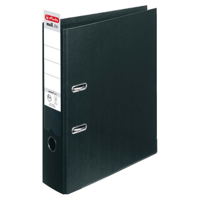 herlitz maX.file zakladač protect+ A4, 80mm - čierny