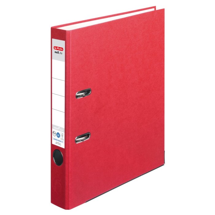 herlitz Ordner maX.file nature+ A4 50mm rot