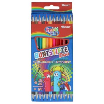 SPIRIT DUO trojhranné farbičky, 12 kusov / 24 farieb