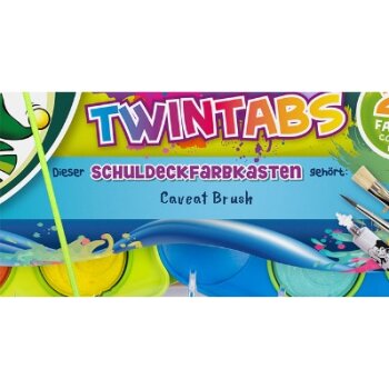 JOLLY Schuldeckfarbenkasten TWINTABS 24er mit Deinem Namen bedruckt!