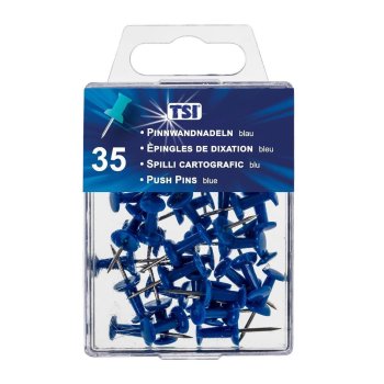 TSI Pinnwandnadeln blau 35 Stück