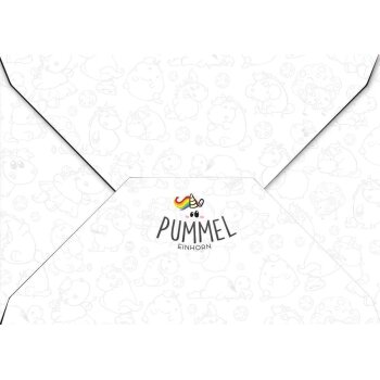 Pummeleinhorn Grußkarte mit Umschlag, Nr. 4,...