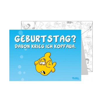 Ralph Ruthe Grusskarte "Kopfaua"