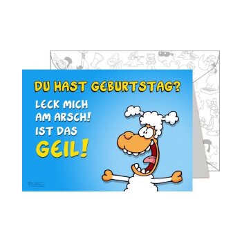 Ralph Ruthe Grusskarte "Leck mich am Arsch"