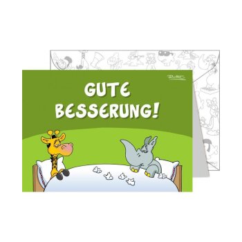 Ralph Ruthe Grusskarte "Gute Besserung"