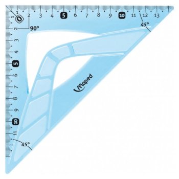 Maped flexibles Geometriedreieck 45° 21 cm - blau