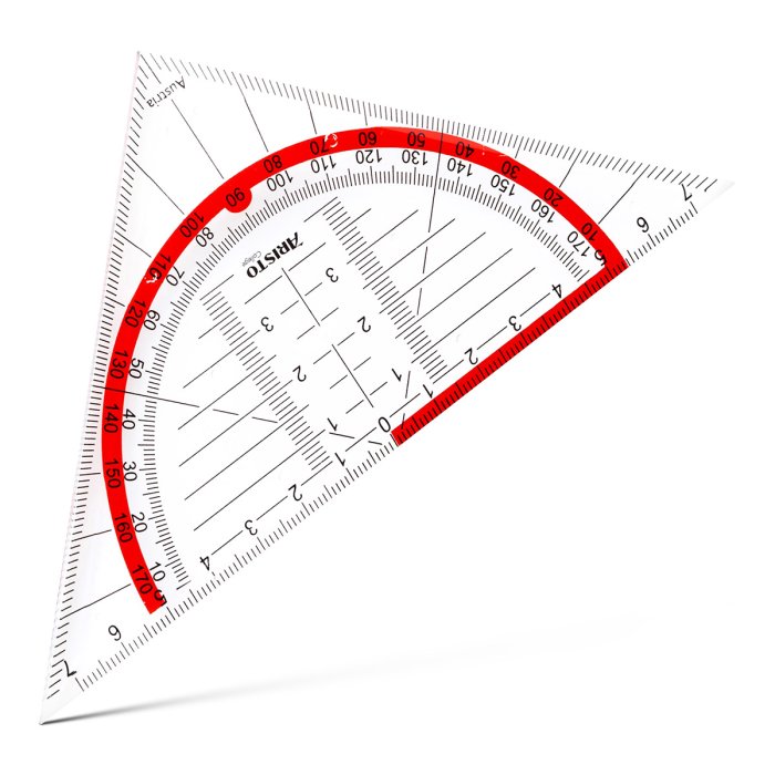 ARISTO GEO College geometrický trojuholník 16 cm, priesvitný (AR23001)