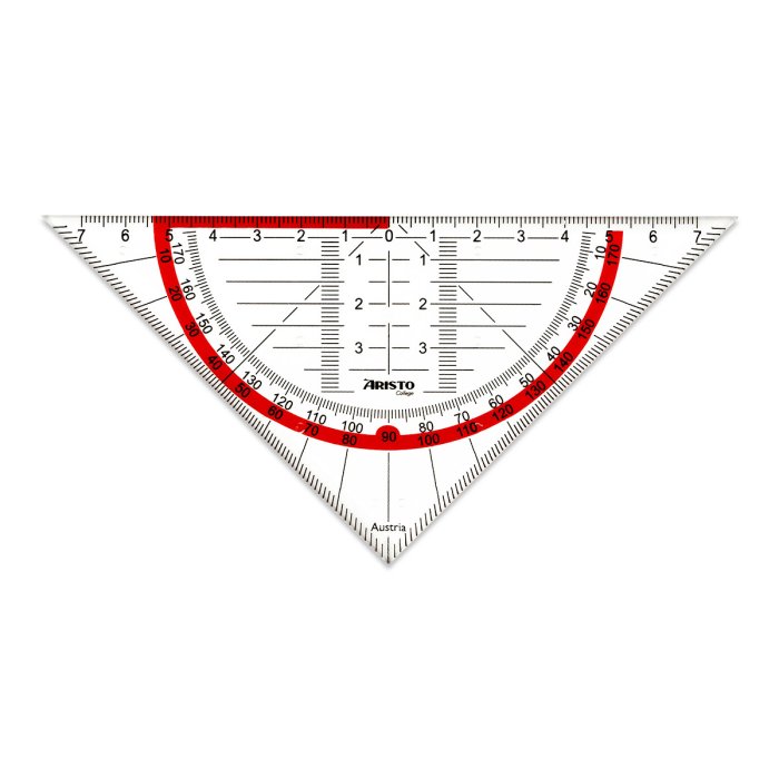 ARISTO GEO College geometrický trojuholník 16 cm, priesvitný (AR23001)