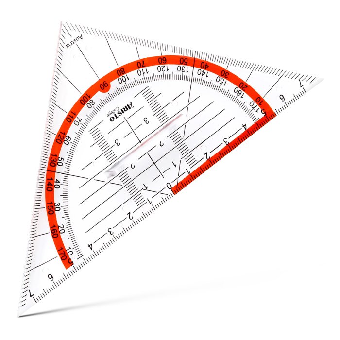 ARISTO GEO College geometrický trojuholník 16 cm, s rukoväťou (AR23003)