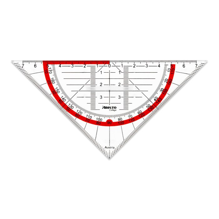 ARISTO GEO College geometrický trojuholník 16 cm, s rukoväťou (AR23003)