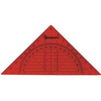Bestpoint flexibles Geometriedreieck 14cm rot