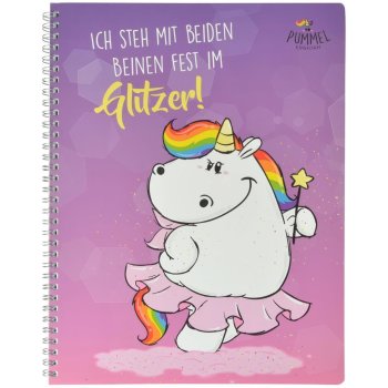Pummeleinhorn Collegeblock "Glitzer" DIN A4...