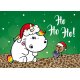 Pummeleinhorn Postkarte A6, "Ho Ho ho"