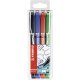 STABILO SENSOR  - fineliner s odpruženou špičkou - (M) hrot 0,7mm - 4ks - čierna, modrá, červená, zelená