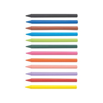 BIC KIDS Wachsmalkreide Plastidecor, 12er Kartonetui