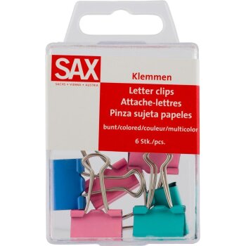 SAX Papierklemmen bunt 6 Stück