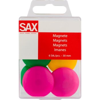 SAX Magnete bunt gross 3cm 6 Stück