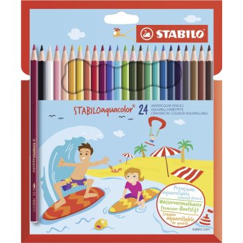 Aquarell-Buntstift - STABILO aquacolor - 24er Pack - mit...
