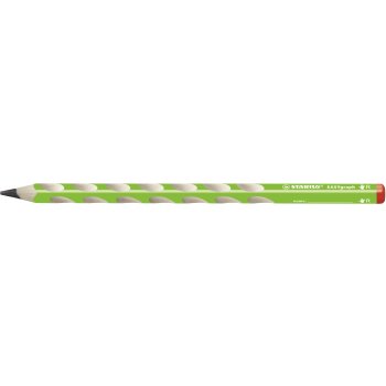 Ergonomischer Dreikant-Bleistift für Rechtshänder - STABILO EASYgraph in blau, grün - 2er Pack - Härtegrad B