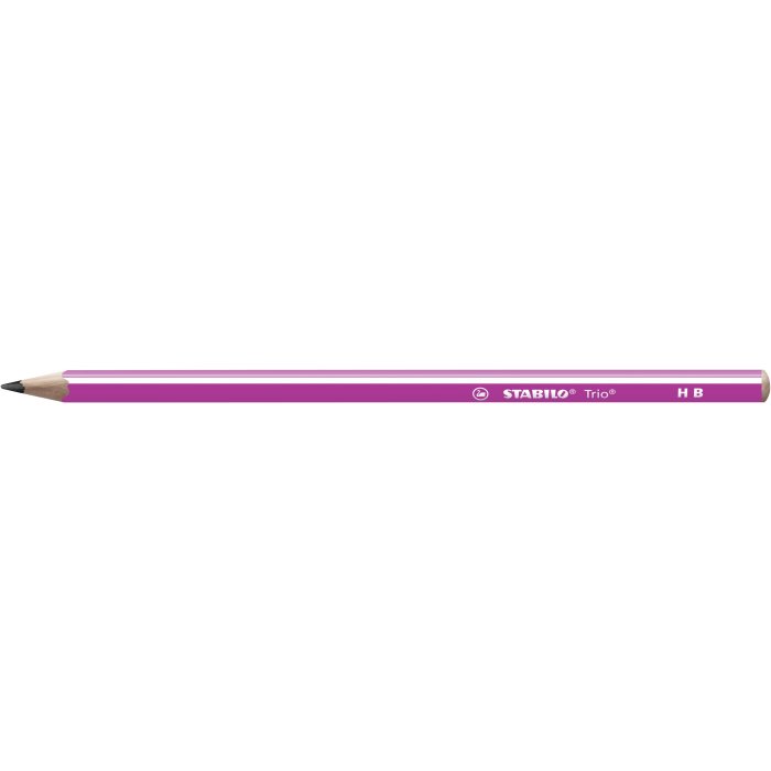 Dreikant-Schulbleistift - STABILO Trio Bleistift in pink, blau & orange - Härtegrad HB - 3er Pack