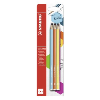 Bleistift - STABILO pencil 160 in 2x petrol, gelb,...