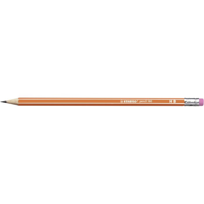 STABILO pencil 160 - ceruzka s gumou - samostatná ceruzka - tvrdosť HB - oranžová