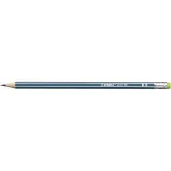 Bleistift mit Radierer - STABILO pencil 160 in petrol -...