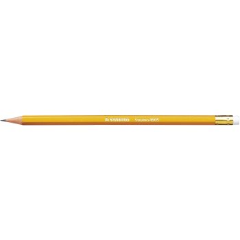 Bleistift mit Radiergummi - STABILO Swano in gelb -...