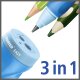 STABILO EASYsharpener 3v1 - ergonomické strúhadlo pre ľavákov - petrolejové