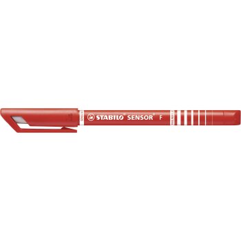 STABILO SENSOR  - fineliner s odpruženou špičkou - hrot F - 4ks - čierna, modrá, červená, zelená