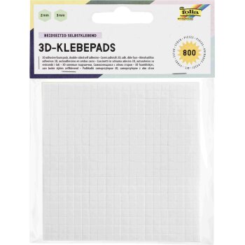 folia 3D Klebepads 5 x 5 cm weiss 800 Stück (23055)