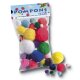 folia Pompons, 30 Stück, Größen und Farben sortiert