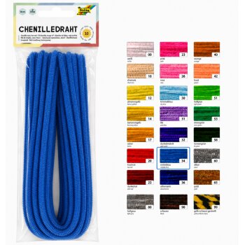 folia Chenilledraht (Pfeifenputzer), mittelblau