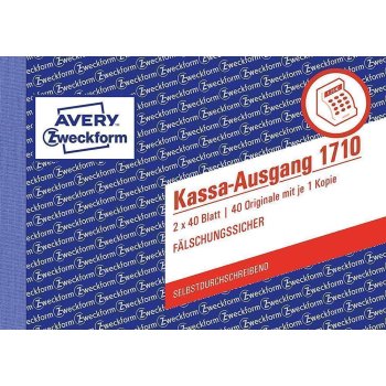 AVERY Zweckform 1710 Kassa-Ausgang DIN A6 quer 2x40 Blatt