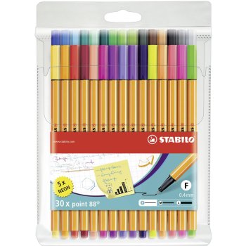 Fineliner - STABILO point 88 - 30er Pack - mit 30...