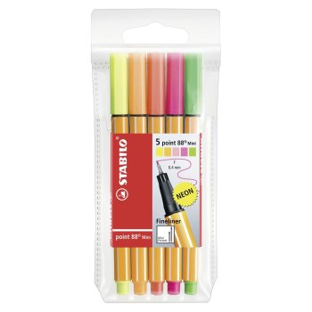 STABILO point 88 Mini fineliner - 5...