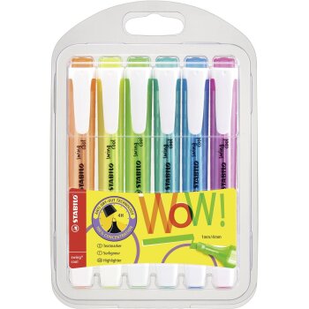 Textmarker - STABILO swing cool - 6er Pack - mit 6...