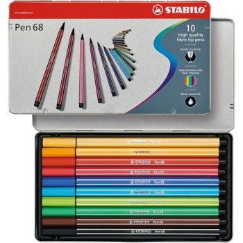 Premium-Filzstift - STABILO Pen 68 - 10er Metalletui -...