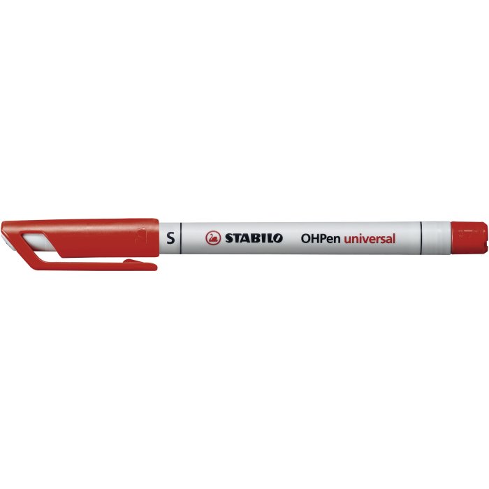 Folienstift - STABILO OHPen universal - wasserlöslich superfein - Einzelstift - rot