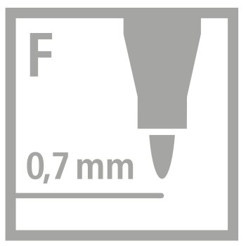 Folienstift - STABILO OHPen universal - wasserlöslich fein - Einzelstift - schwarz